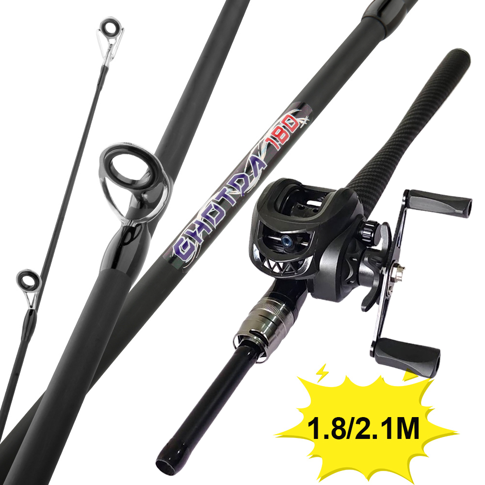 Spincast Reel - Fishing Set Bait Casting Lure Rod