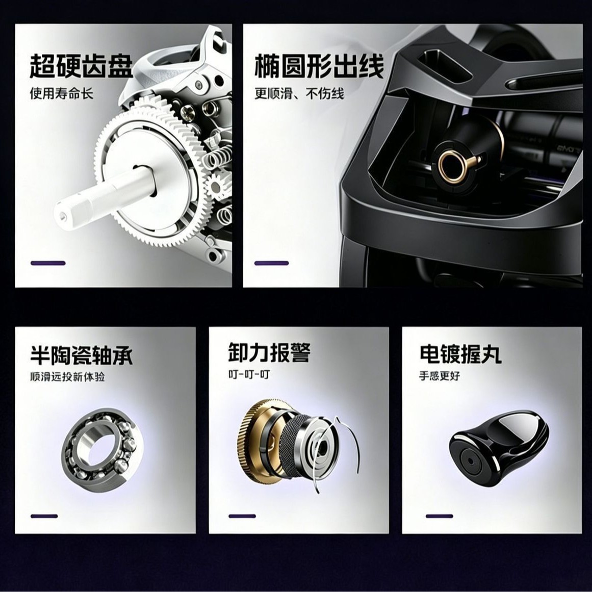 C1 Baitcasting Reel 3 Brake Sy - Ice Fishing Reel ulasan dan harga