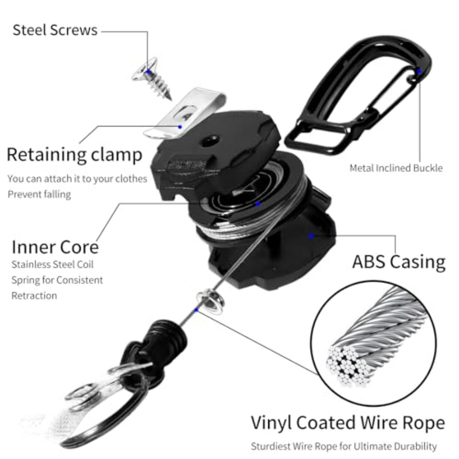 2 Pack Retractable Keychain He - Conventional Reel ulasan dan harga