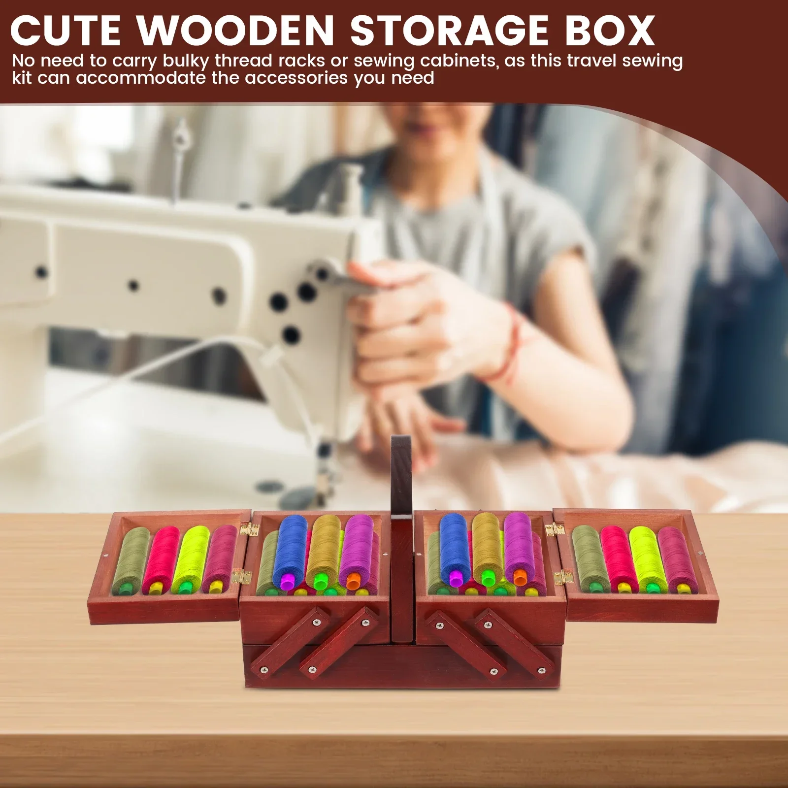 Expandable Sewing Thread Box W - Reel Handle ulasan dan harga